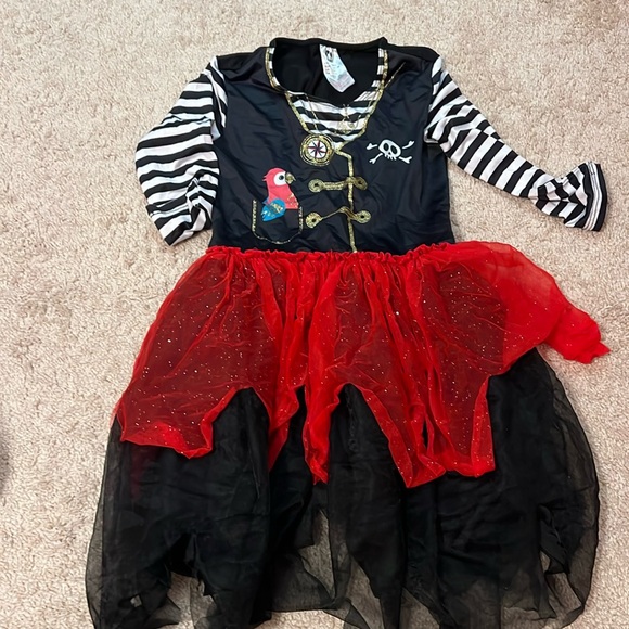 Girls pirate costume dress size 7/8 Preowned - Picture 1 of 4